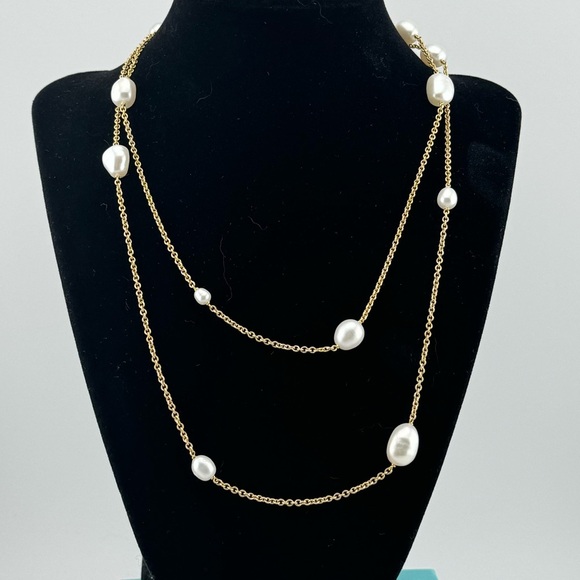 Tiffany & Co. Jewelry - Tiffany & Co. 18k Gold Elsa Peretti® Pearls by the Yard Sprinkle Necklace 36"